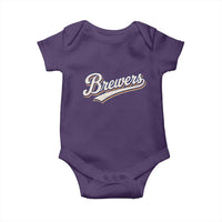 Vintage 70s Brewers Name Script Style Baby Onesie Retro Distressed Tailgate Spirit Sports Fan