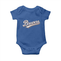 Vintage 70s Brewers Name Script Style Baby Onesie Retro Distressed Tailgate Spirit Sports Fan