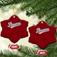 Vintage 70s Brewers Name Script Style Ceramic Ornament Retro Distressed Tailgate Spirit Sports Fan
