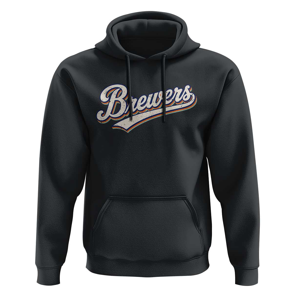 Vintage 70s Brewers Name Script Style Hoodie Retro Distressed Tailgate Spirit Sports Fan