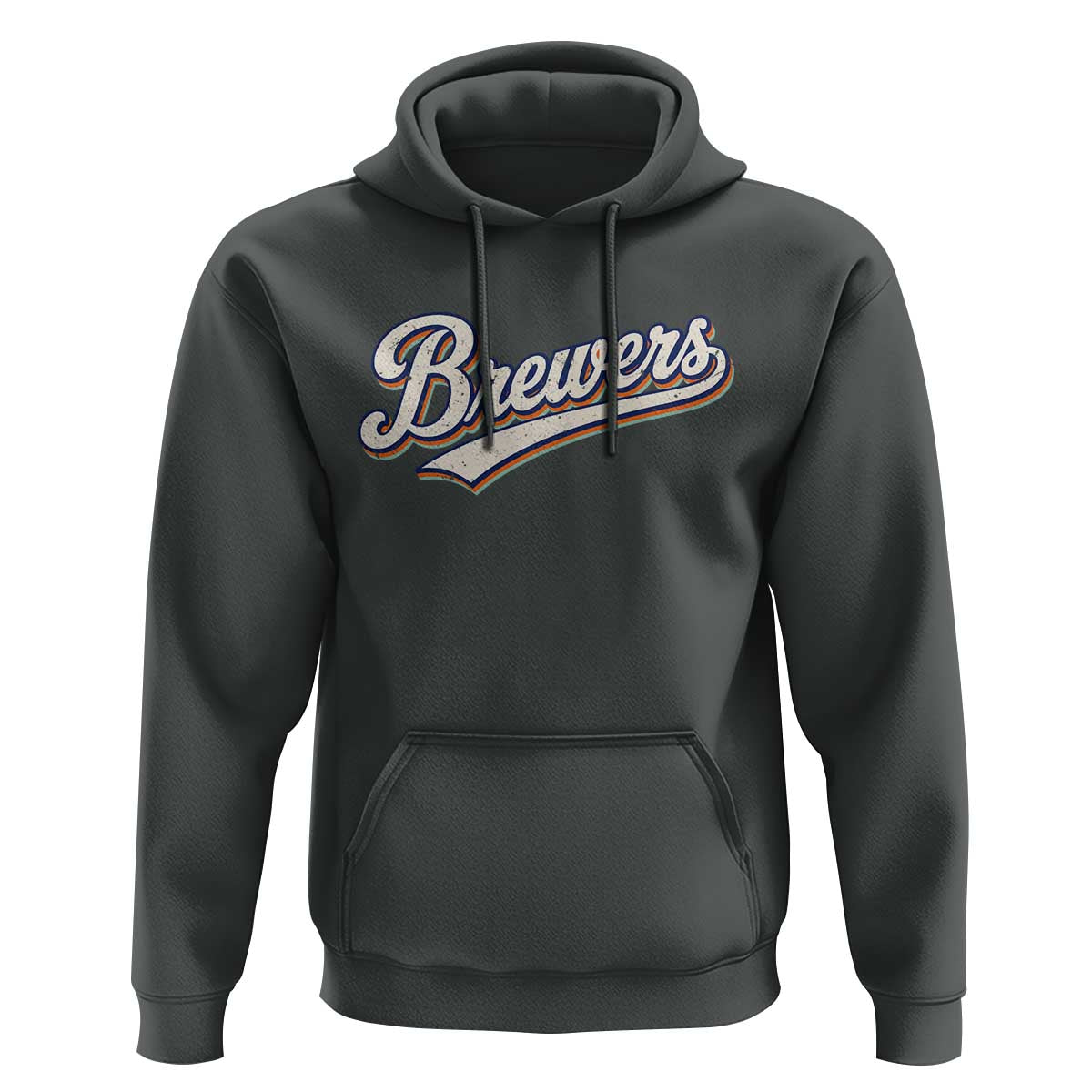 Vintage 70s Brewers Name Script Style Hoodie Retro Distressed Tailgate Spirit Sports Fan