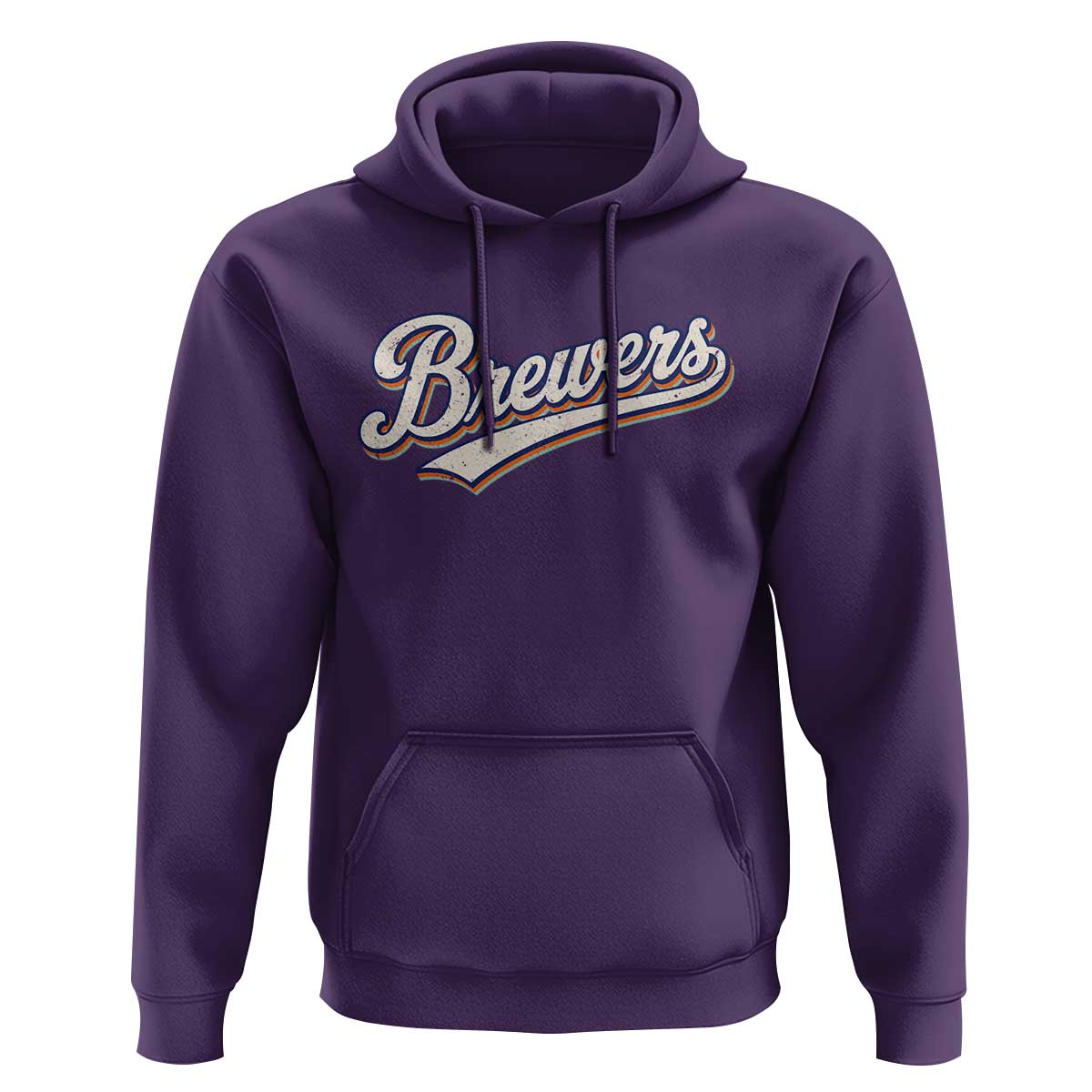 Vintage 70s Brewers Name Script Style Hoodie Retro Distressed Tailgate Spirit Sports Fan
