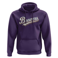 Vintage 70s Brewers Name Script Style Hoodie Retro Distressed Tailgate Spirit Sports Fan