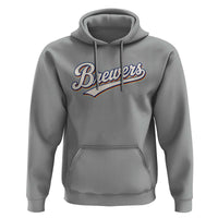 Vintage 70s Brewers Name Script Style Hoodie Retro Distressed Tailgate Spirit Sports Fan