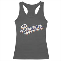 Vintage 70s Brewers Name Script Style Racerback Tank Top Retro Distressed Tailgate Spirit Sports Fan