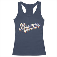 Vintage 70s Brewers Name Script Style Racerback Tank Top Retro Distressed Tailgate Spirit Sports Fan
