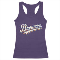 Vintage 70s Brewers Name Script Style Racerback Tank Top Retro Distressed Tailgate Spirit Sports Fan