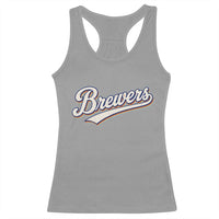 Vintage 70s Brewers Name Script Style Racerback Tank Top Retro Distressed Tailgate Spirit Sports Fan