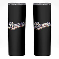 Vintage 70s Brewers Name Script Style Skinny Tumbler Retro Distressed Tailgate Spirit Sports Fan