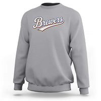 Vintage 70s Brewers Name Script Style Sweatshirt Retro Distressed Tailgate Spirit Sports Fan