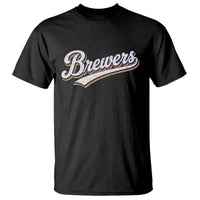 Vintage 70s Brewers Name Script Style T Shirt Retro Distressed Tailgate Spirit Sports Fan