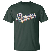 Vintage 70s Brewers Name Script Style T Shirt Retro Distressed Tailgate Spirit Sports Fan