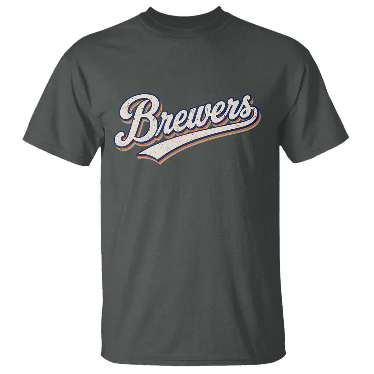 Vintage 70s Brewers Name Script Style T Shirt Retro Distressed Tailgate Spirit Sports Fan