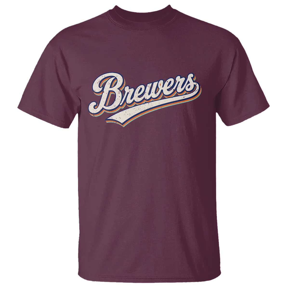 Vintage 70s Brewers Name Script Style T Shirt Retro Distressed Tailgate Spirit Sports Fan