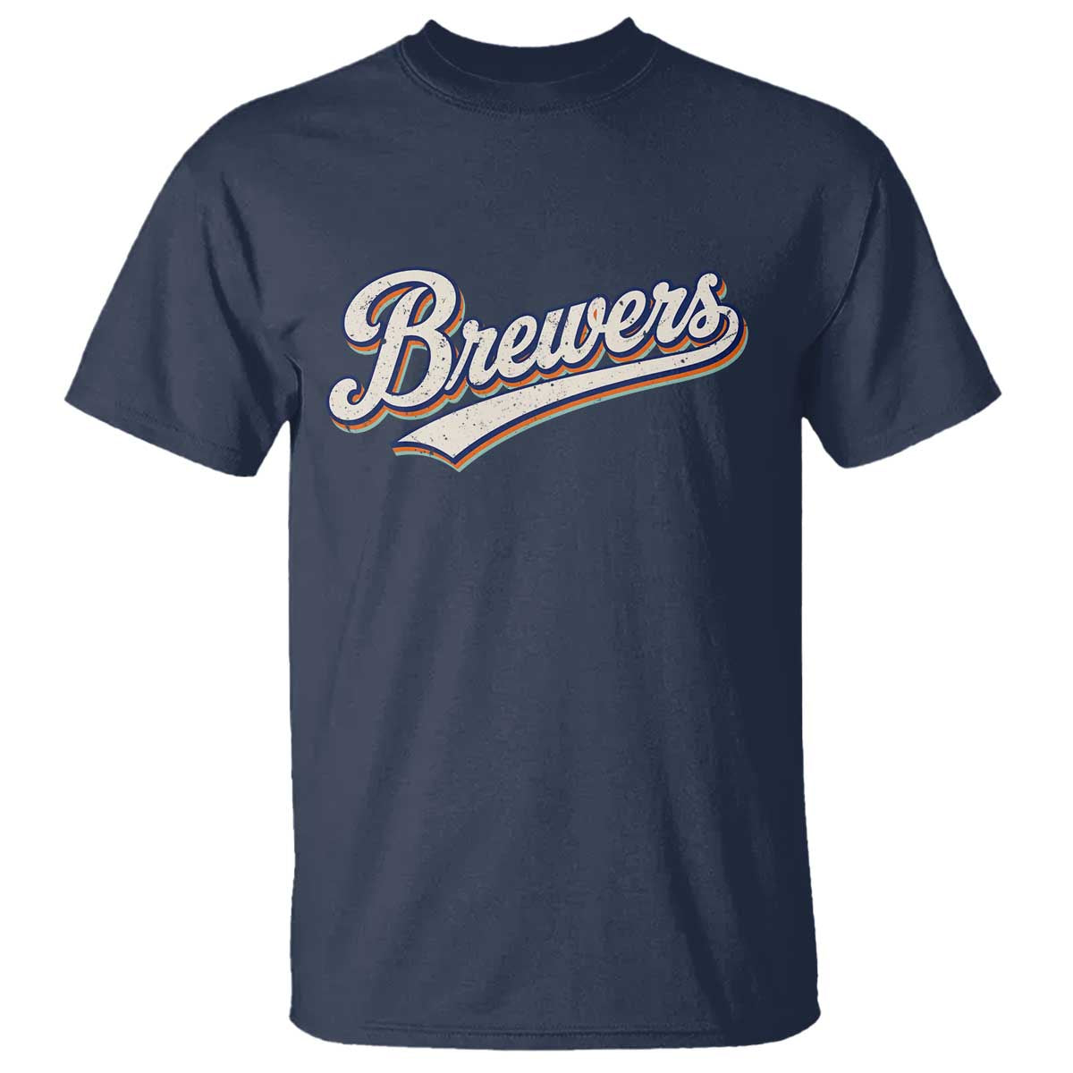 Vintage 70s Brewers Name Script Style T Shirt Retro Distressed Tailgate Spirit Sports Fan