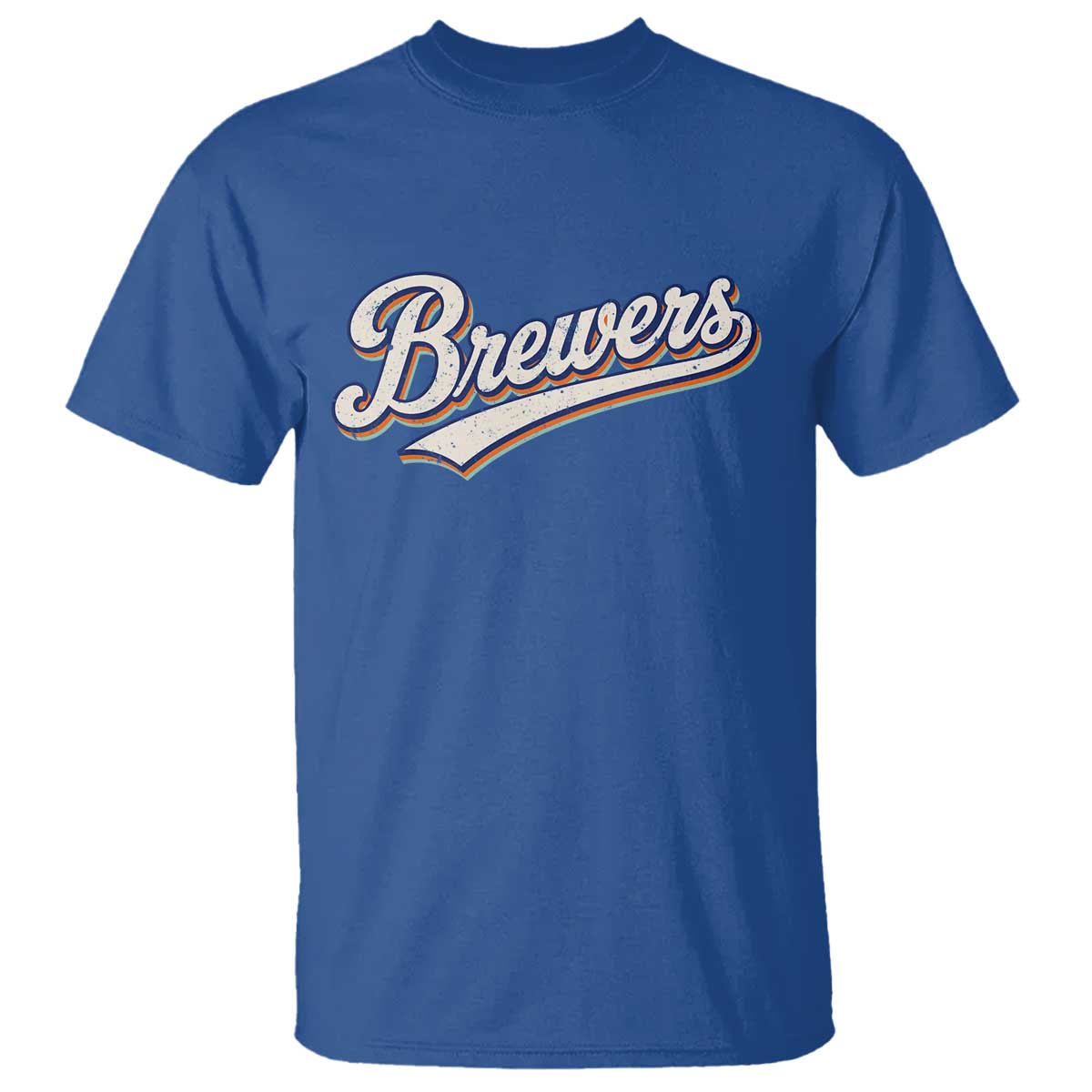 Vintage 70s Brewers Name Script Style T Shirt Retro Distressed Tailgate Spirit Sports Fan
