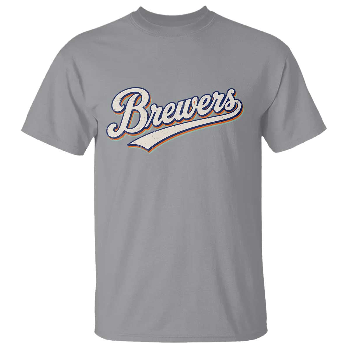 Vintage 70s Brewers Name Script Style T Shirt Retro Distressed Tailgate Spirit Sports Fan