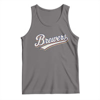 Vintage 70s Brewers Name Script Style Tank Top Retro Distressed Tailgate Spirit Sports Fan