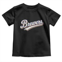 Vintage 70s Brewers Name Script Style Toddler T Shirt Retro Distressed Tailgate Spirit Sports Fan