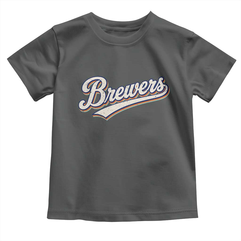 Vintage 70s Brewers Name Script Style Toddler T Shirt Retro Distressed Tailgate Spirit Sports Fan
