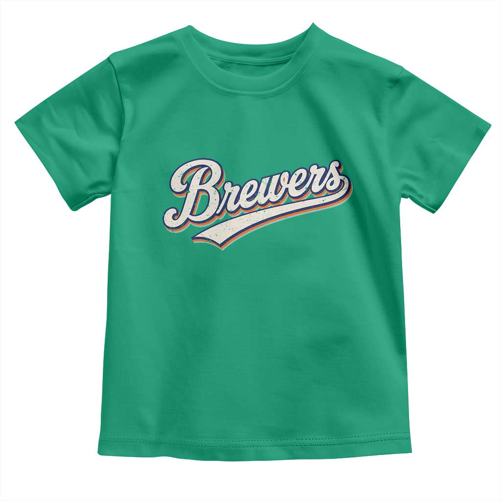 Vintage 70s Brewers Name Script Style Toddler T Shirt Retro Distressed Tailgate Spirit Sports Fan