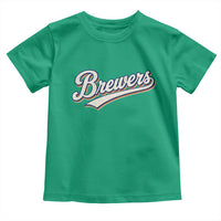 Vintage 70s Brewers Name Script Style Toddler T Shirt Retro Distressed Tailgate Spirit Sports Fan