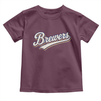 Vintage 70s Brewers Name Script Style Toddler T Shirt Retro Distressed Tailgate Spirit Sports Fan