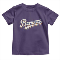 Vintage 70s Brewers Name Script Style Toddler T Shirt Retro Distressed Tailgate Spirit Sports Fan