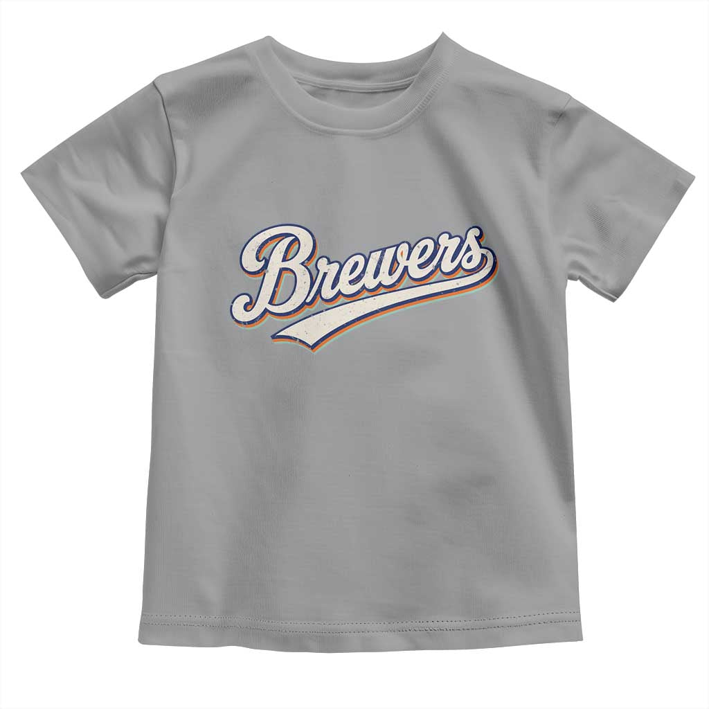 Vintage 70s Brewers Name Script Style Toddler T Shirt Retro Distressed Tailgate Spirit Sports Fan
