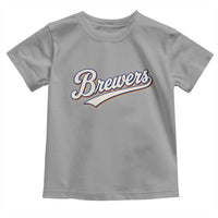 Vintage 70s Brewers Name Script Style Toddler T Shirt Retro Distressed Tailgate Spirit Sports Fan