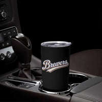 Vintage 70s Brewers Name Script Style Tumbler Cup Retro Distressed Tailgate Spirit Sports Fan