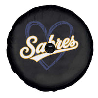 Vintage 70s Sabres Name Heart Script Style Spare Tire Cover Retro Distressed Tailgate Spirit Sports Fan