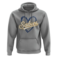 Vintage 70s Sabres Name Heart Script Style Hoodie Retro Distressed Tailgate Spirit Sports Fan
