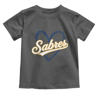 Vintage 70s Sabres Name Heart Script Style Toddler T Shirt Retro Distressed Tailgate Spirit Sports Fan