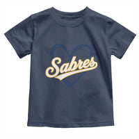 Vintage 70s Sabres Name Heart Script Style Toddler T Shirt Retro Distressed Tailgate Spirit Sports Fan