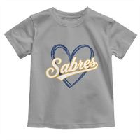 Vintage 70s Sabres Name Heart Script Style Toddler T Shirt Retro Distressed Tailgate Spirit Sports Fan