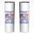 Funny Democracy Is Dying But Hey Nice Fireworks Skinny Tumbler Statue of Liberty Patriotic 4th of July American Flag