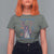 Funny Democracy Is Dying But Hey Nice Fireworks T Shirt For Women Statue of Liberty Red and White Patriotic 4th of July