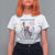 Funny Democracy Is Dying But Hey Nice Fireworks T Shirt For Women Statue of Liberty Red and White Patriotic 4th of July