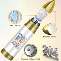 Funny Patriotic Duck Holding Firework Bullet Tumbler Funny Democracy Is Dying But Hey Nice Fireworks 4th Of July