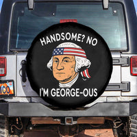 Funny George Washington Spare Tire Cover Handsome No Georgeous Patriotic 4th Of July Humor
