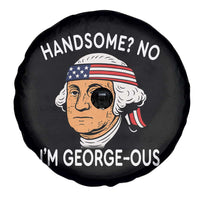 Funny George Washington Spare Tire Cover Handsome No Georgeous Patriotic 4th Of July Humor