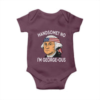 Funny George Washington Baby Onesie Handsome No Georgeous Patriotic 4th Of July Humor