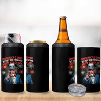 Funny 4th of July Democracy Is Dying 4 in 1 Can Cooler Tumbler But Hey Nice Fireworks Satirical Uncle Sam - Wonder Print Shop