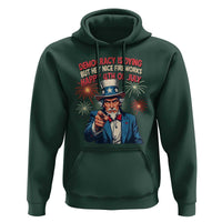 Funny 4th of July Democracy Is Dying Hoodie But Hey Nice Fireworks Satirical Uncle Sam - Wonder Print Shop