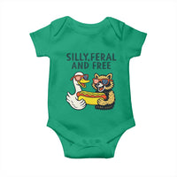 Silly Feral and Free Baby Onesie Funny Goose and Raccoon 4th of July Patriotic - Wonder Print Shop