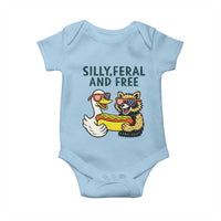 Silly Feral and Free Baby Onesie Funny Goose and Raccoon 4th of July Patriotic - Wonder Print Shop