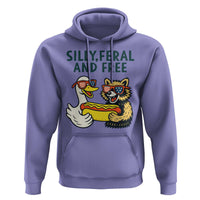 Silly Feral and Free Hoodie Funny Goose and Raccoon 4th of July Patriotic - Wonder Print Shop