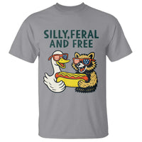Silly Feral and Free T Shirt Funny Goose and Raccoon 4th of July Patriotic - Wonder Print Shop