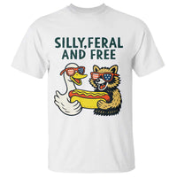Silly Feral and Free T Shirt Funny Goose and Raccoon 4th of July Patriotic - Wonder Print Shop
